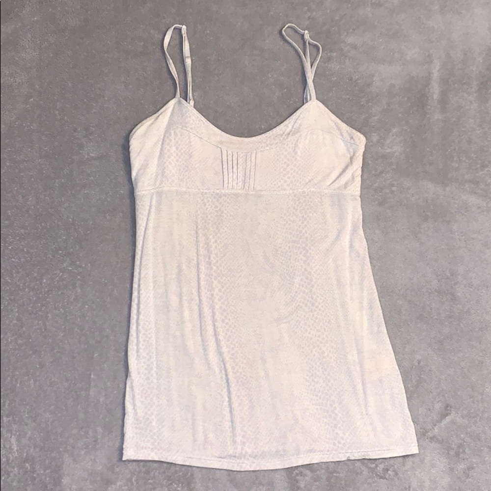 Free people cream Snake print tank top